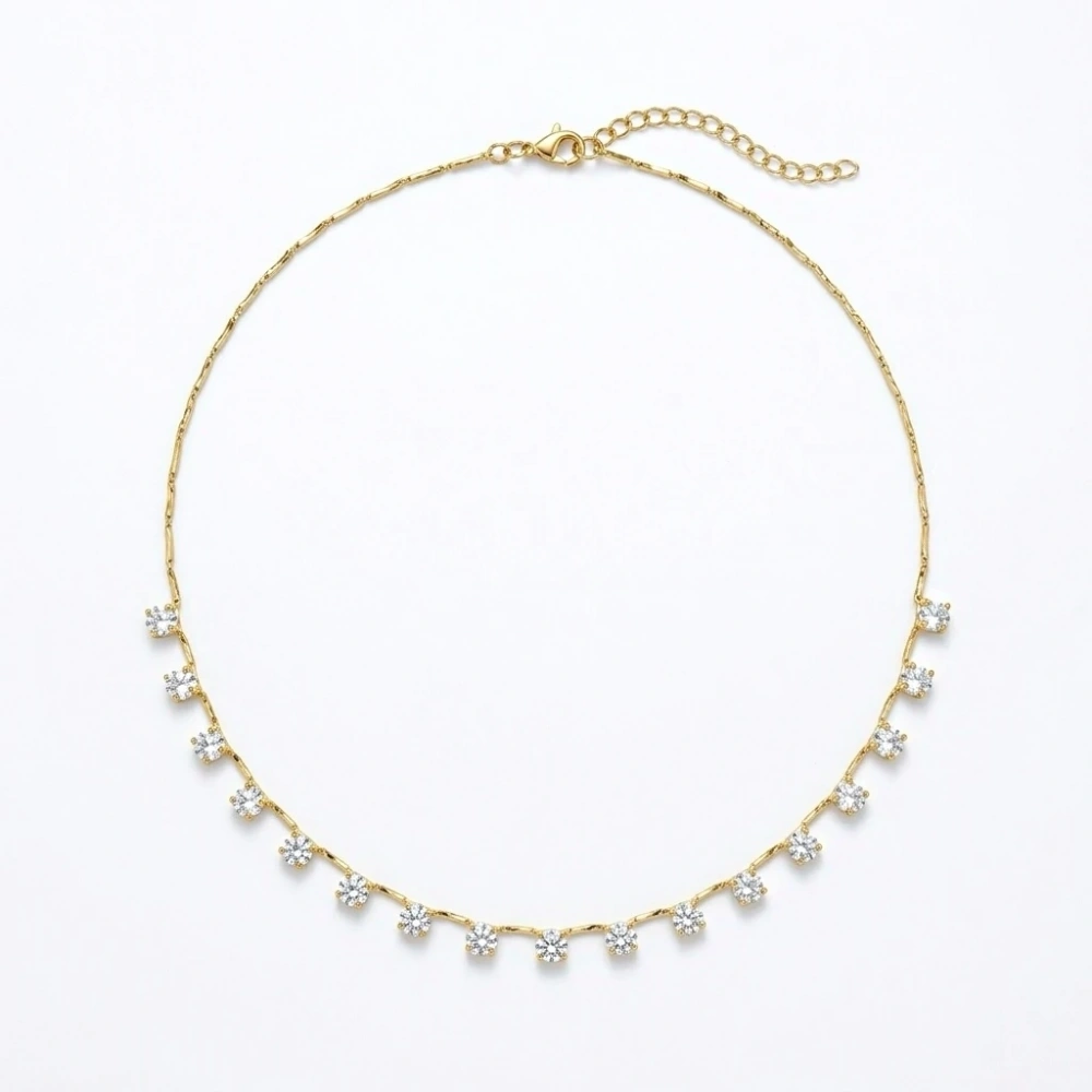 Yuvarlak Taşlı Kolye