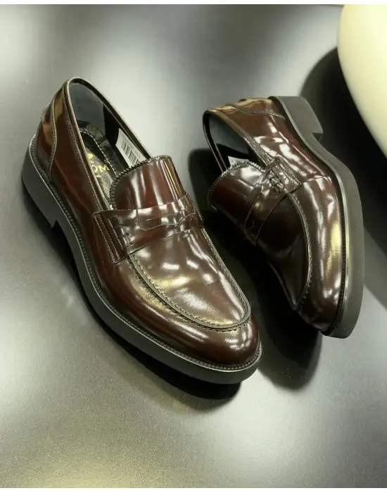 Bordo Deri Erkek Ayakkabı