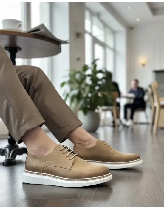 Kum nubuk deri erkek ayakkabı