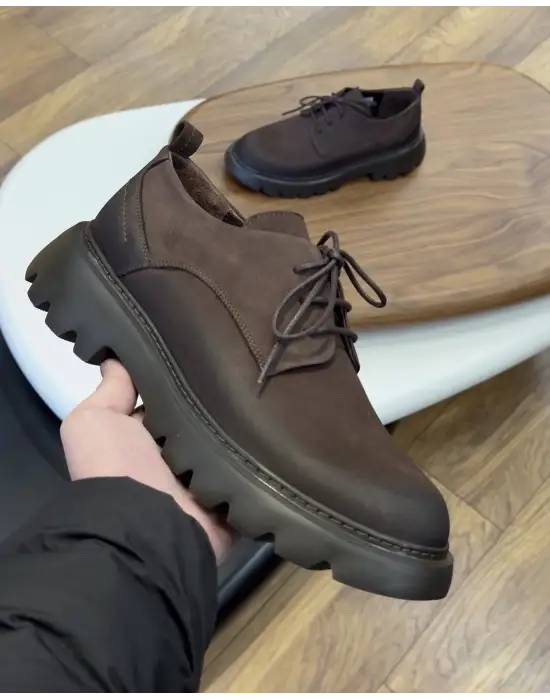 Kahve nubuk erkek ayakkabı 1142