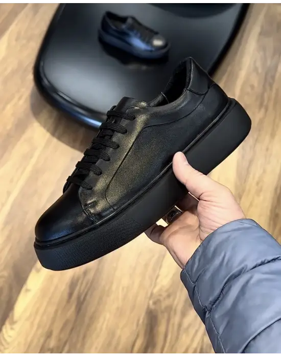 Siyah Hakiki Deri Erkek Ayakkabı 1148