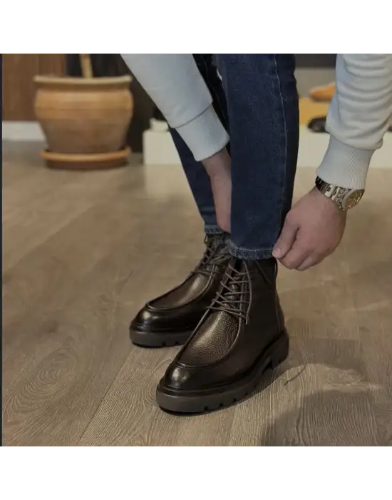 Erkek Deri Günlük Bot – Occi Shoes – Kahverengi – Comfort Taban