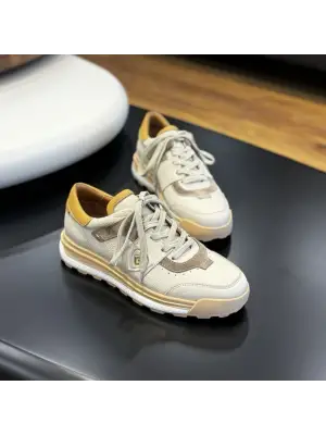 Bej İthal Deri Sneaker – EVA Taban Günlük Erkek Ayakkabı