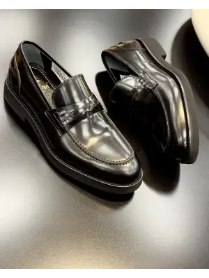 Siyah Deri Erkek Ayakkabı