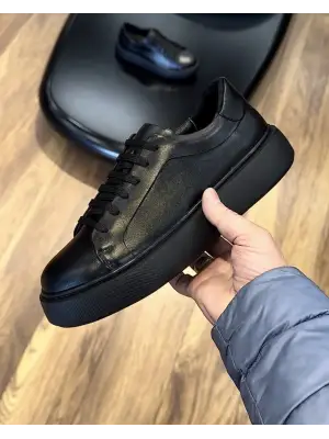 Siyah Hakiki Deri Erkek Ayakkabı 1148