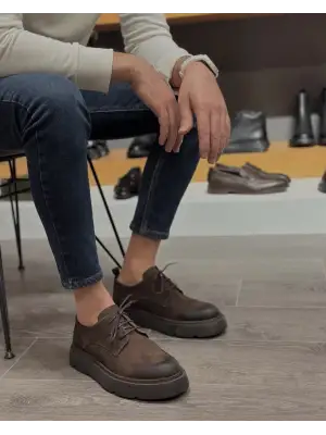 1165 Kahve Deri Erkek Ayakkabı