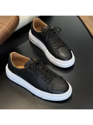 Erkek Deri Günlük Ayakkabı – Occi Shoes – Siyah – Comfort Taban