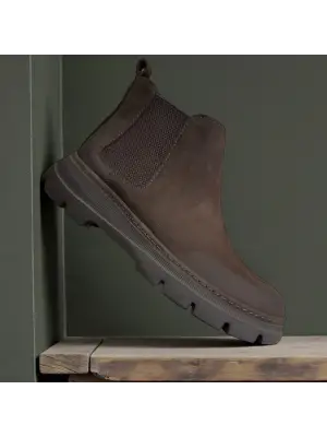 Kahve Nubuk Hakiki Deri EVA Taban Chelsea Bot