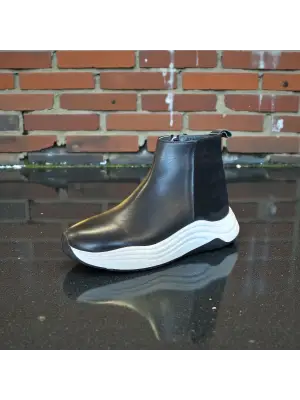 Siyah Hakiki Deri EVA Taban Bot