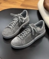 Erkek Gri Süet Hakiki Deri Sneaker