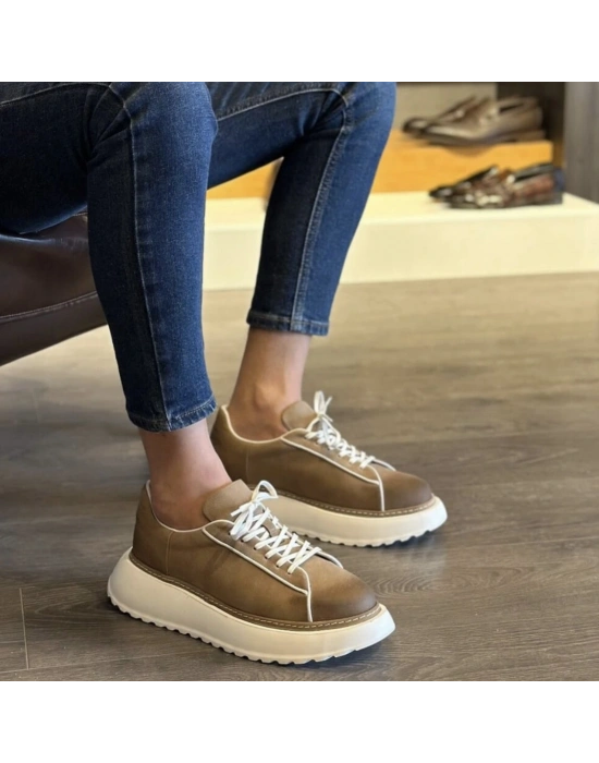 Erkek Kum Sneaker – Kalın Ultra Hafif Taban