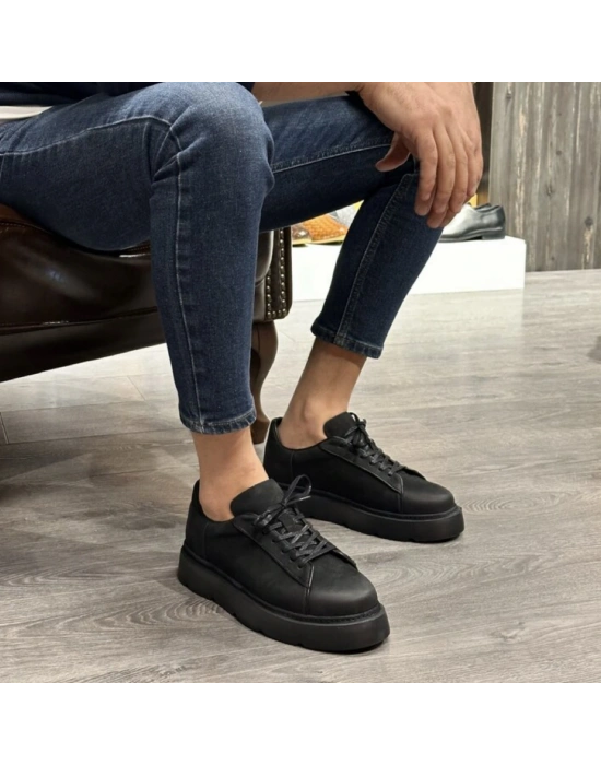 Siyah Nubuk Deri Erkek Günlük Ayakkabı – EVA Taban – Occi Shoes