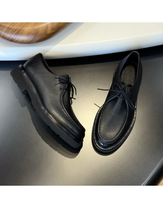 Siyah Hakiki Floter Deri Erkek Ayakkabı – Sisley Model Eva Taban