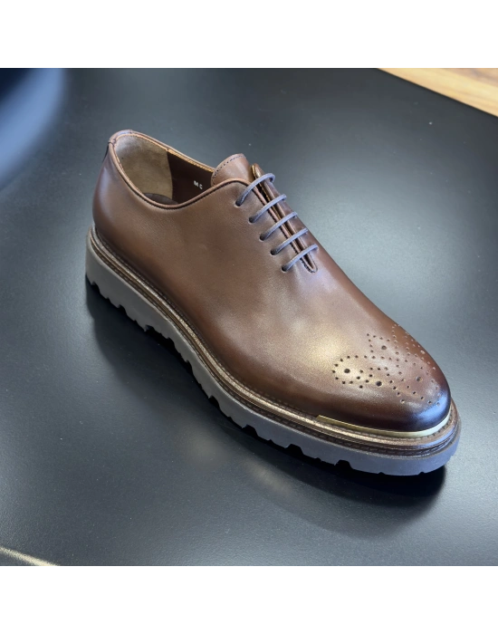 Kahverengi Hakiki Deri Klasik Erkek Ayakkabı – Eva Taban