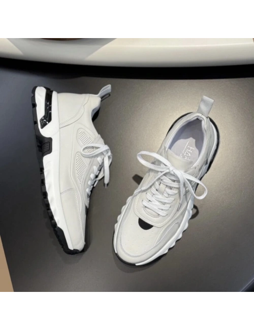 Beyaz Hakiki Deri İthal Taban Erkek Spor Ayakkabı