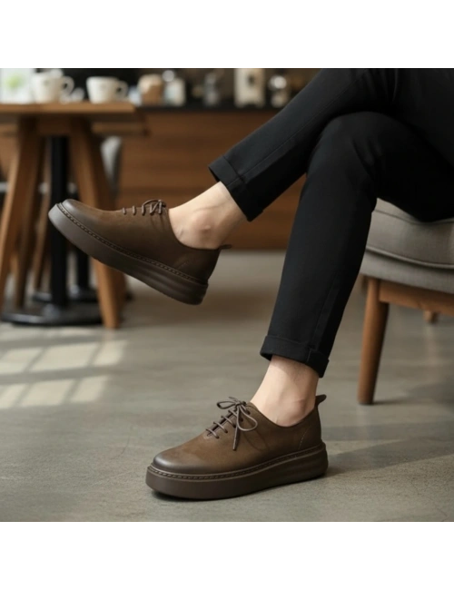 Kahve Nubuk Hakiki Deri EVA Taban Erkek Ayakkabı