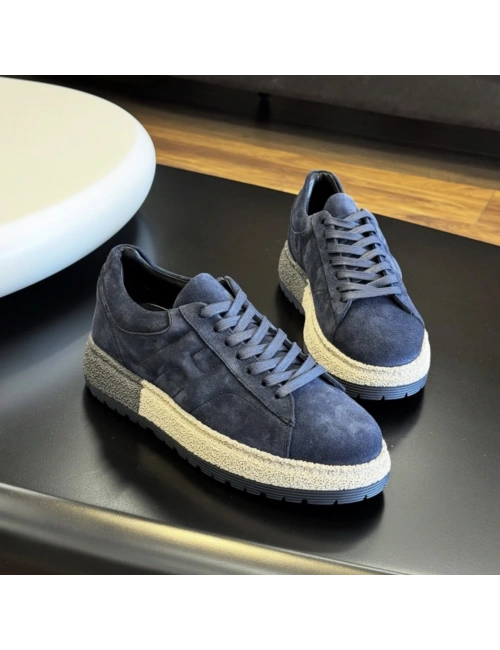 Lacivert Süet Deri Erkek Spor Ayakkabı –