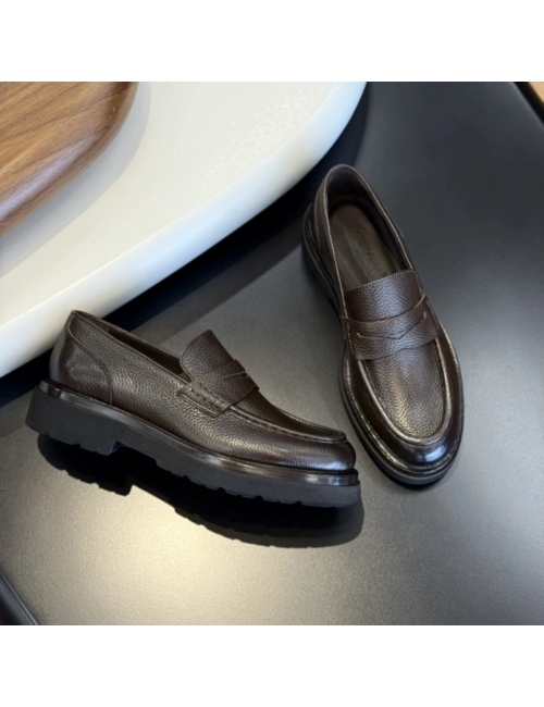 Kahve Hakiki Deri Loafer – EVA Taban Erkek Ayakkabı
