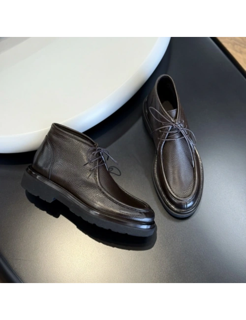 Kahve Floter Deri Erkek Bot – Hafif Eva Taban