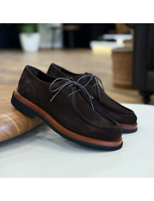 Erkek Siyah Süet El Dikişli Casual Ayakkabı – Leon Model