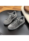 Erkek Gri Süet Hakiki Deri Sneaker