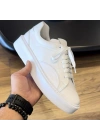 Beyaz Hakiki Deri Eva Taban Sneaker