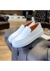 Beyaz Hakiki Deri Erkek Loafer – EVA Taban