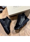Siyah Hakiki Deri Süet Detaylı İthal Taban Bot
