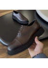 Erkek Kahverengi Deri Comfort Taban Klasik Ayakkabı