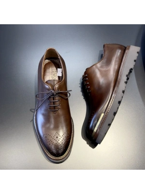 Kahverengi Hakiki Deri Klasik Erkek Ayakkabı – Eva Taban