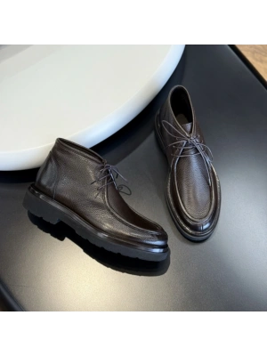 Kahve Floter Deri Erkek Bot – Hafif Eva Taban