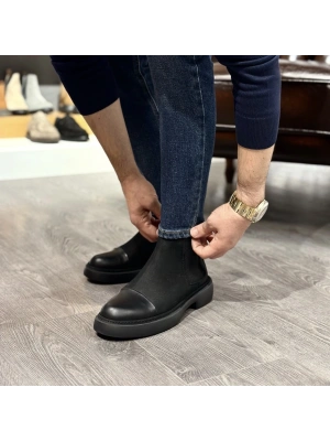 Siyah Deri & Nubuk Chelsea Erkek Bot – EVA Taban