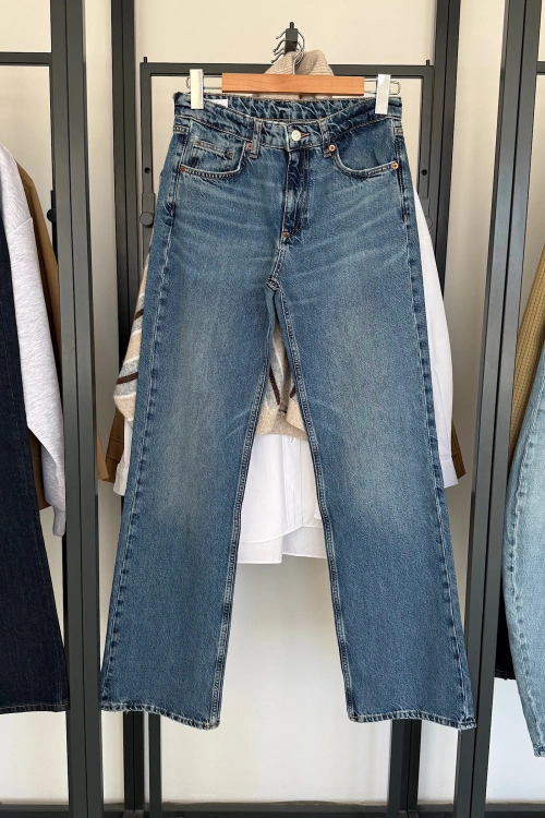 1005 Long Straight jean Mavi