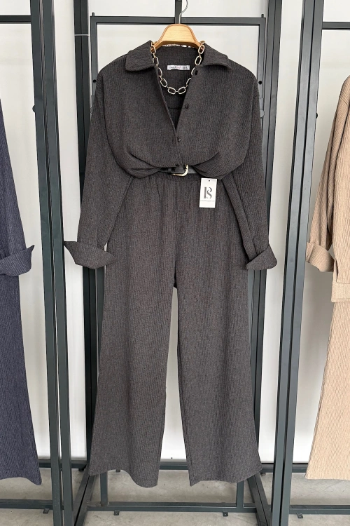 Gömlek Pantolon Takım Antrasit