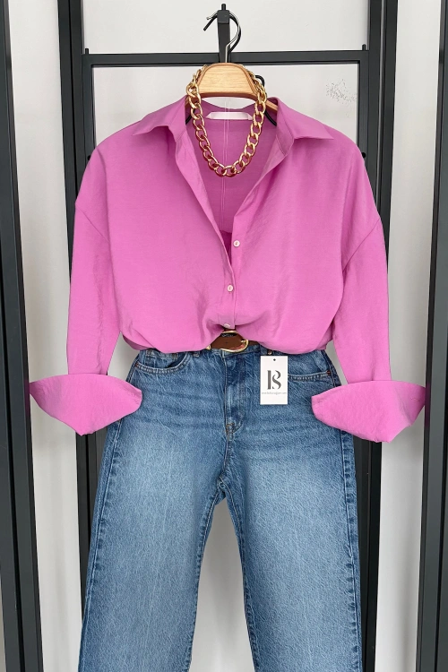 Basic Modal Gömlek Mor