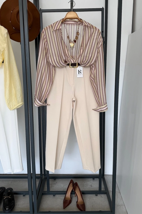 Renkli Modal Gömlek Renkli