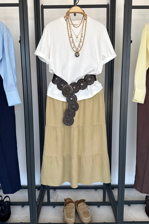 Beli İpli Çingene Etek Çağla