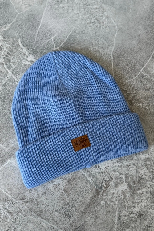 Basic Unisex Dokuma Bere Bebe Mavisi