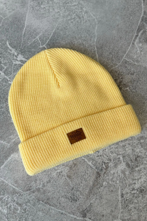 Basic Unisex Dokuma Bere Sarı