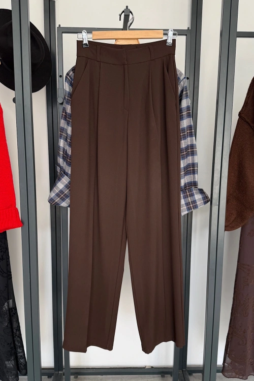 Bs Palazzo Pantolon Kahverengi