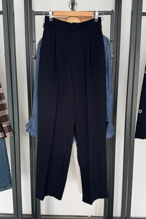 Bs Pile Detay Pantolon Lacivert