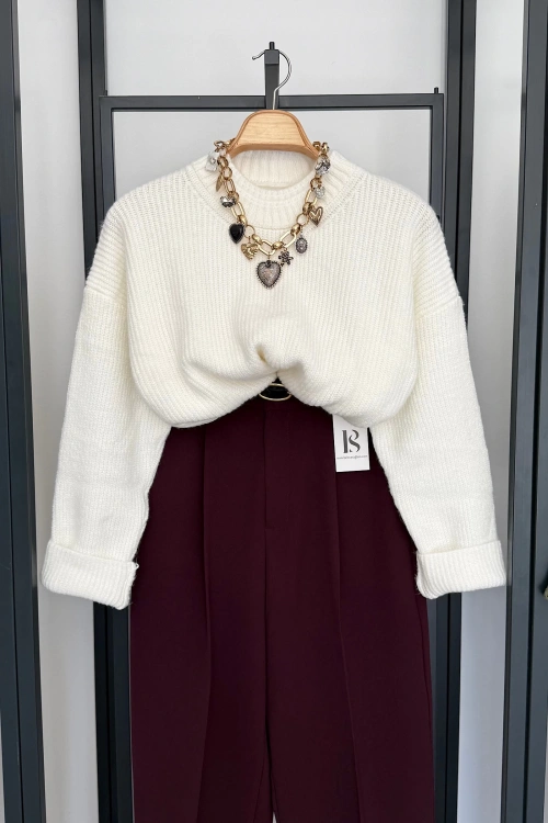 Çift Yaka Kazak Taş