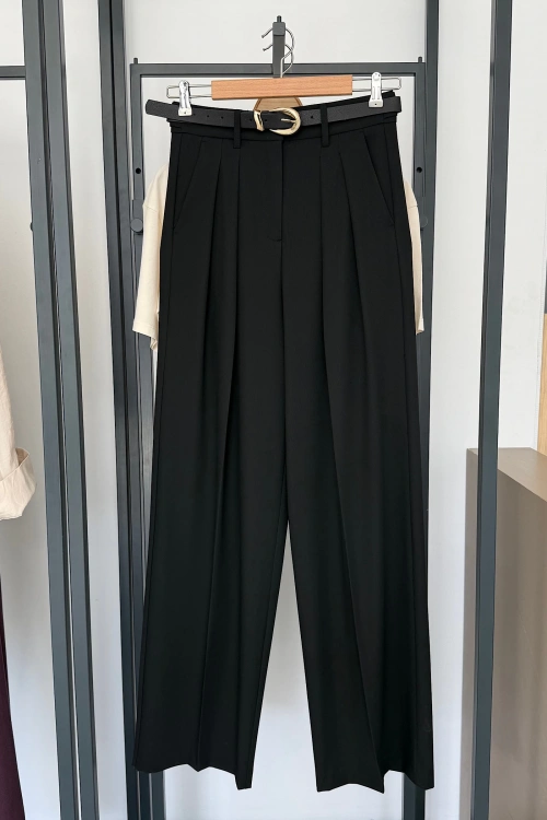 Premıum Pens Detaylı Pantolon Siyah