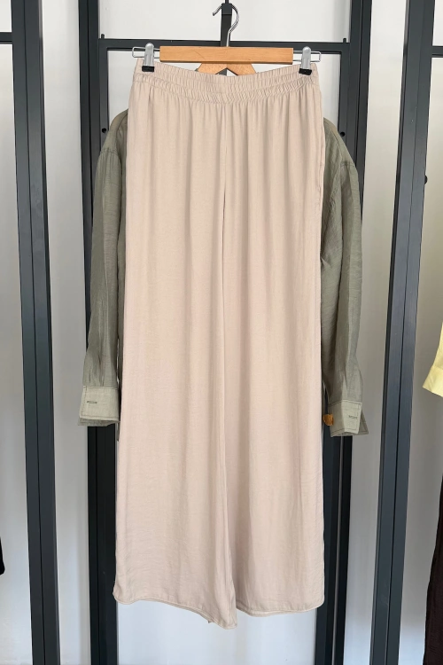ZR Saten Pantolon Taş
