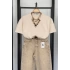 Oversize Bisiklet Yaka Kısa Kol T-Shirt Ekru
