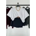 Oversize Crop Tshirt Beyaz