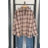 Oversize Ekose Gömlek Taş