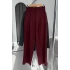 Palazzo Fabric Trousers Bordo