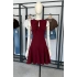 Volanlı Elbise Bordo