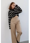 Bs Wide Leg Leather Trousers